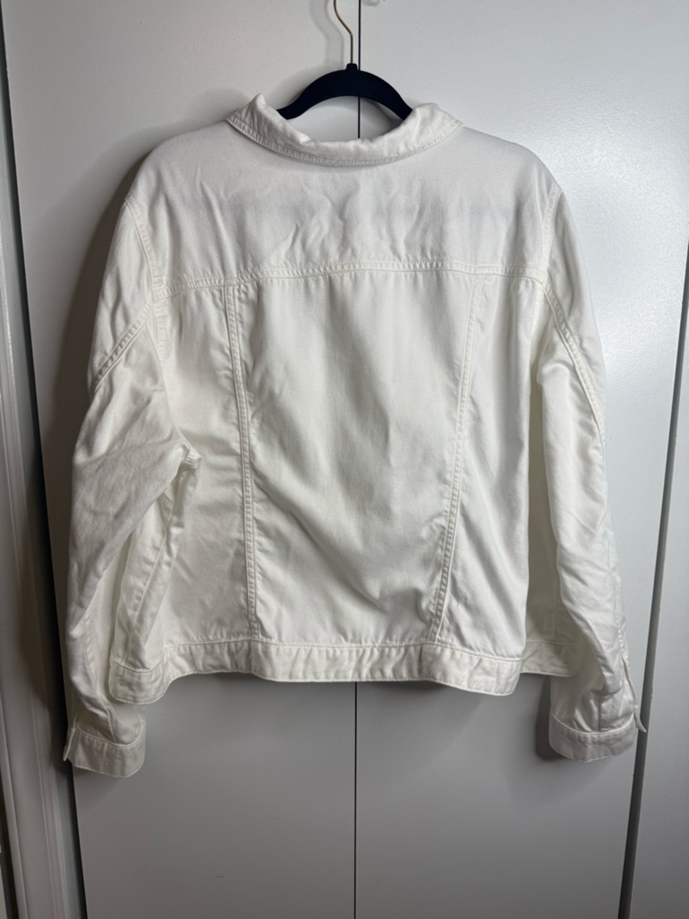 Lane Bryant Tencel Cotton Women's White Classic Button-Front Jacket Size 26 - Picture 3 of 5